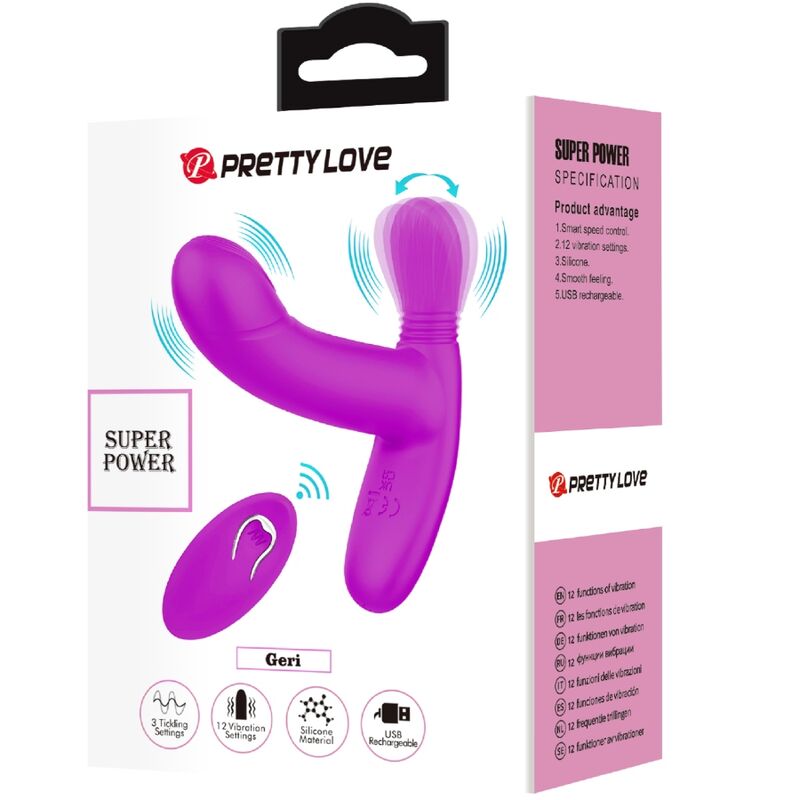 Pretty Love Geri vibratore rabbit silicone 25 modalità