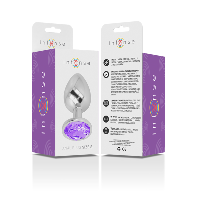 Intense Plug Gioiello Viola S metallo 7 cm