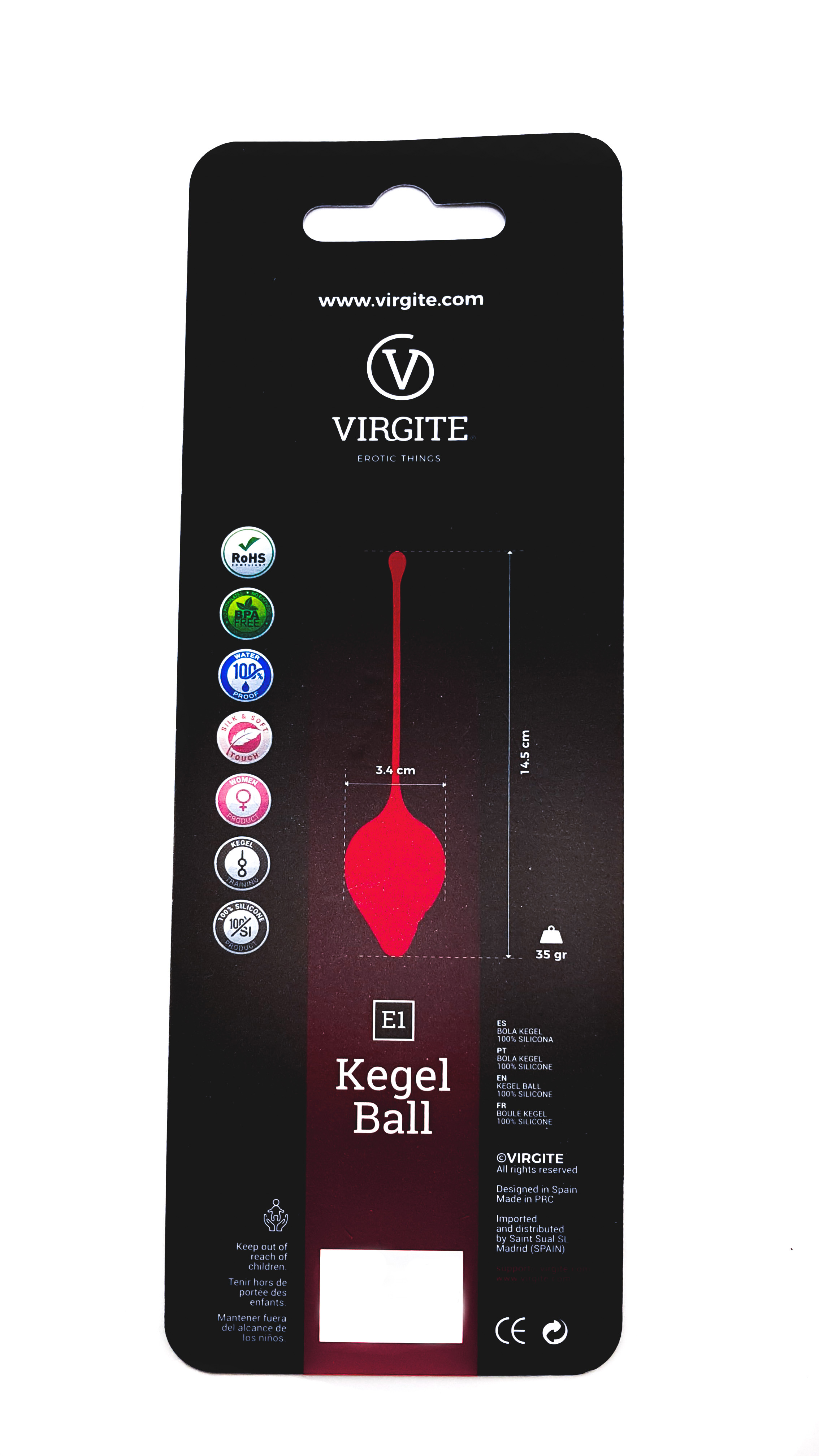 Love Hit by Virgite E1 Uno pallina vaginale rosa silicone
