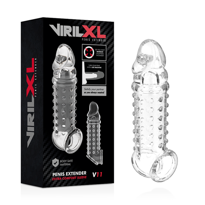 VirilXL V11 guaina pene trasparente strutturata