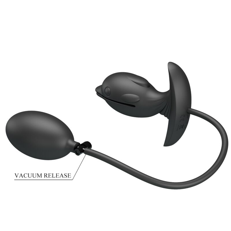 Pretty Love Delfin plug anale gonfiabile nero vibrante