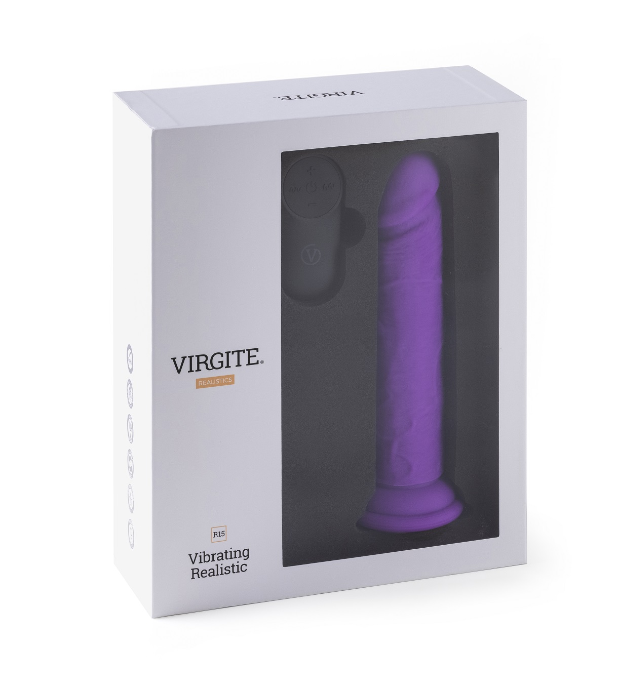 Virgite Love Hit R15 vibratore realistico 16,5 cm viola telecomando