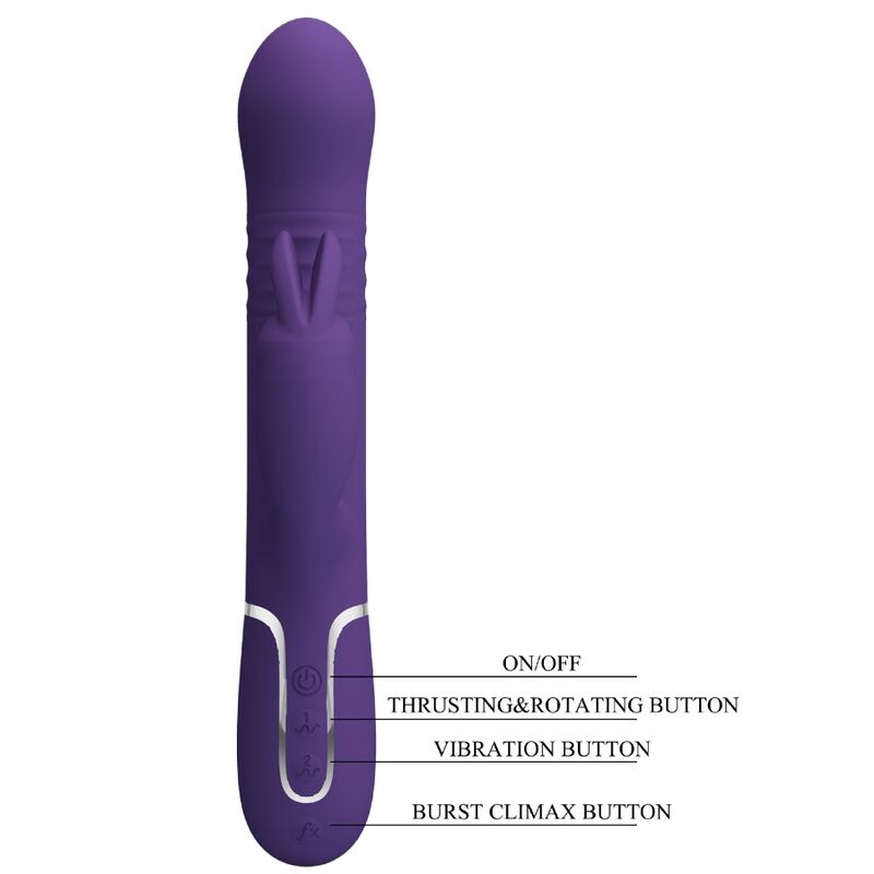 Pretty Love Coale vibratore viola rotante e spingente