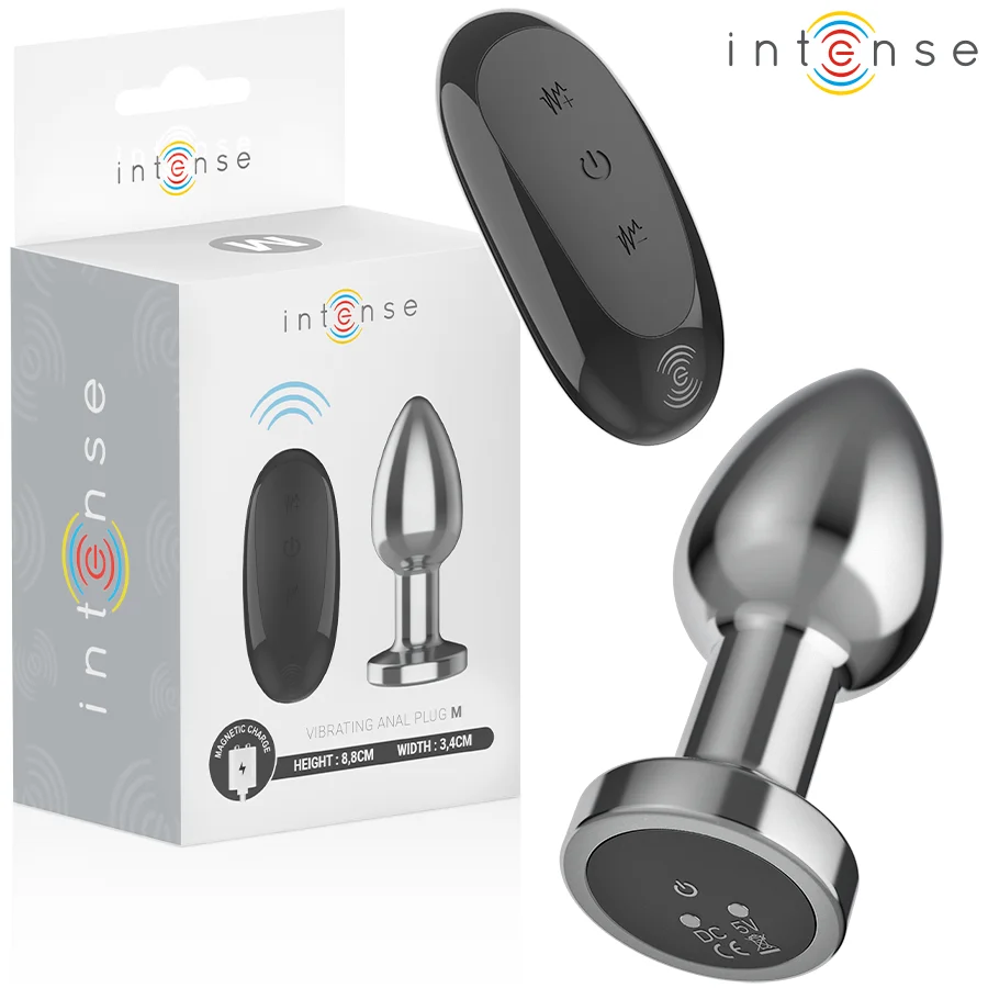 Intense Plug Vibrante M plug anale metallo telecomando