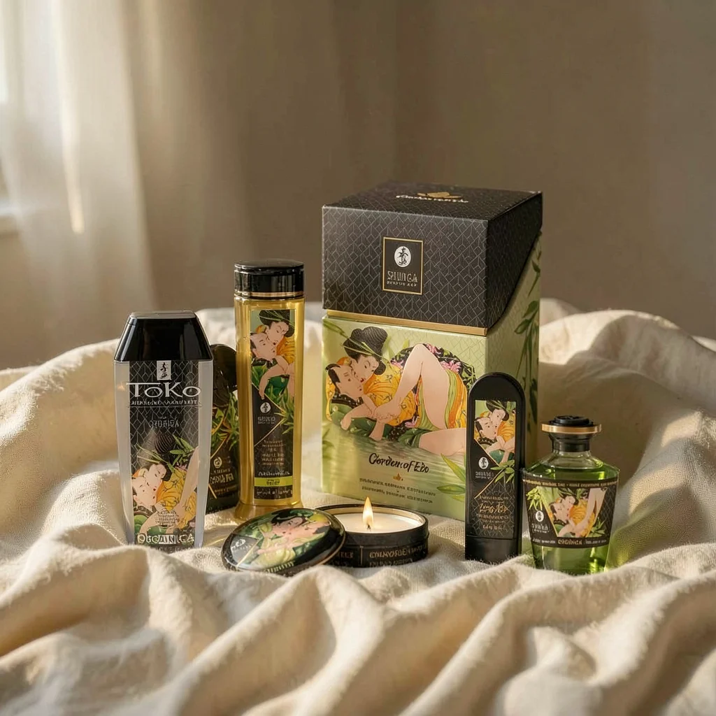 Shunga Edo Garden kit massaggio bio 5 pezzi