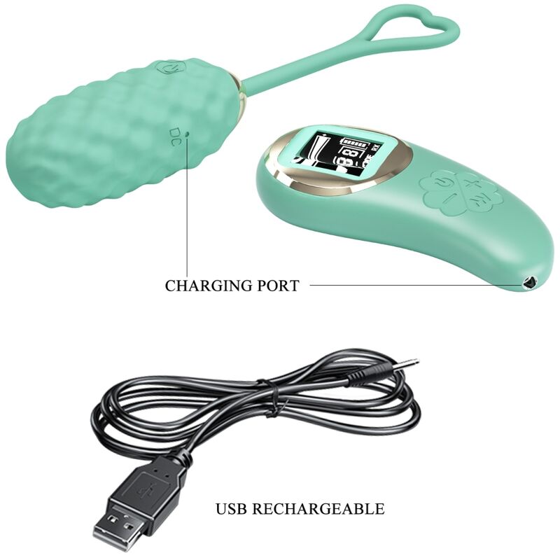 Pretty Love Vivian uovo vibrante verde coppia telecomando