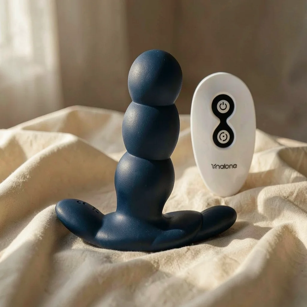 Nalone Pearl Nero plug anale vibrante con telecomando