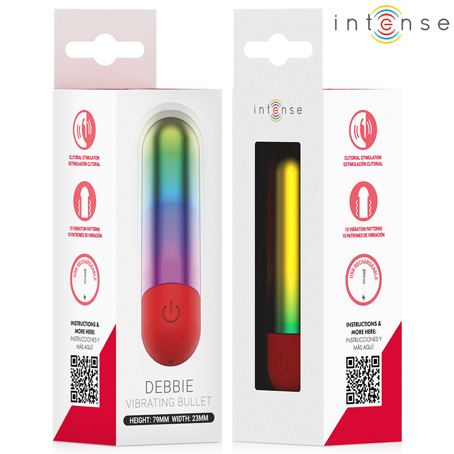 Intense Debbie mini vibratore clitorideo arcobaleno 10 programmi