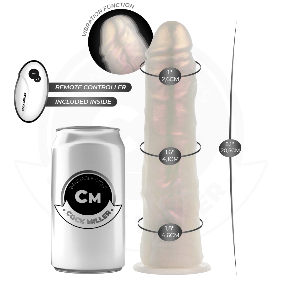 Cock Miller Realist Light 20,5 vibratore con luce LED