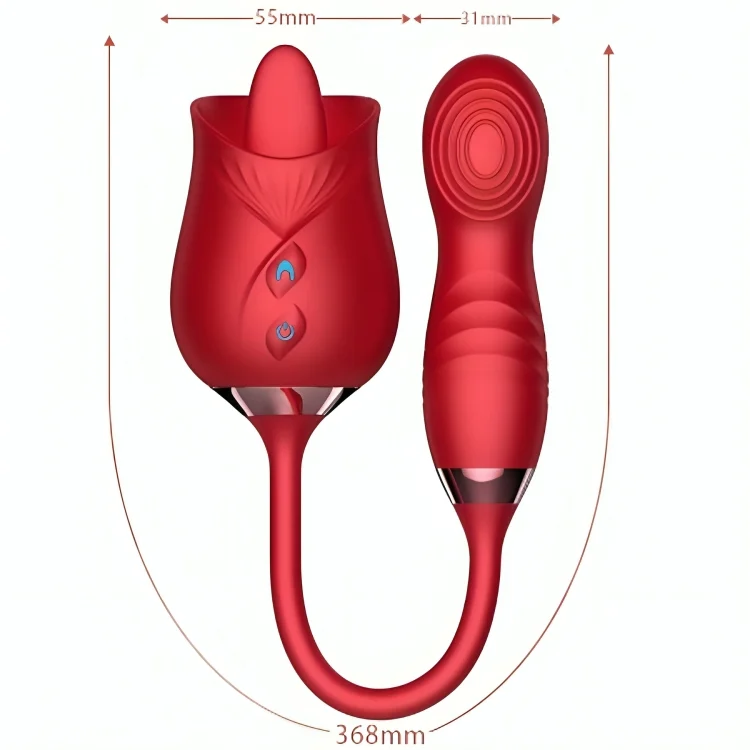Delight Flower Bump stimolatore clitoride rosso silicone
