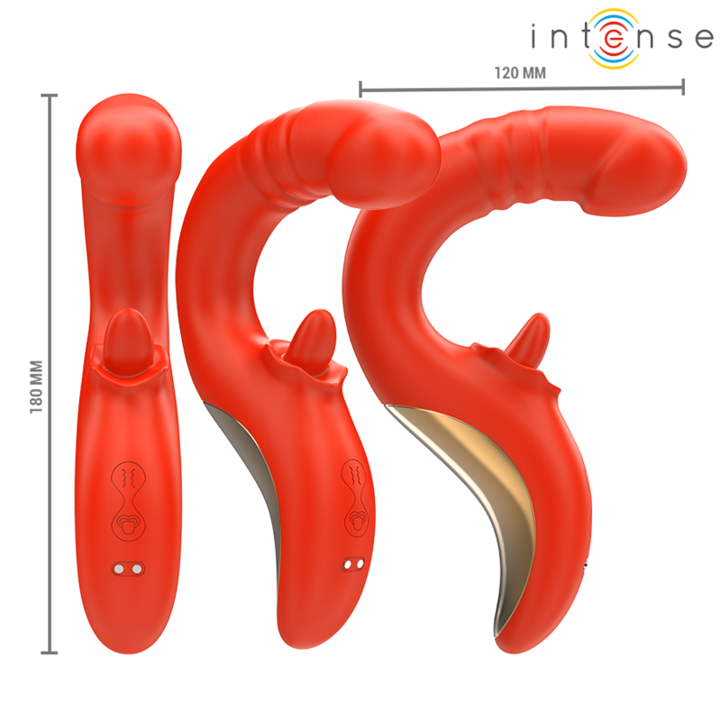 Intense Paulina vibratore punto G rosso doppia stimolazione
