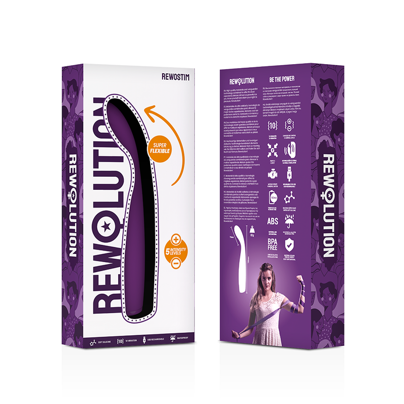 Frutille RewoStim Rewolution vibratore flessibile 19 cm