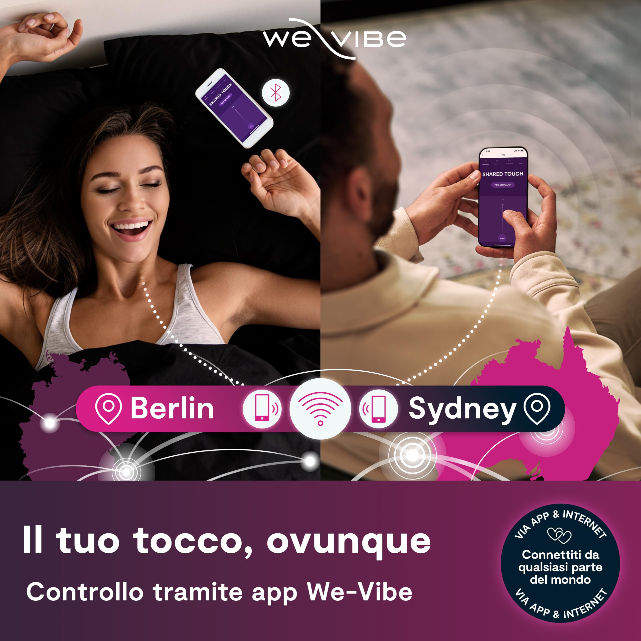 We-Vibe Shared Touch vibratore coppia nero ricaricabile