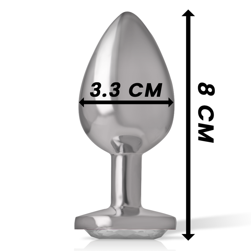 Intense Cuore Bianco M plug anale bianco in metallo