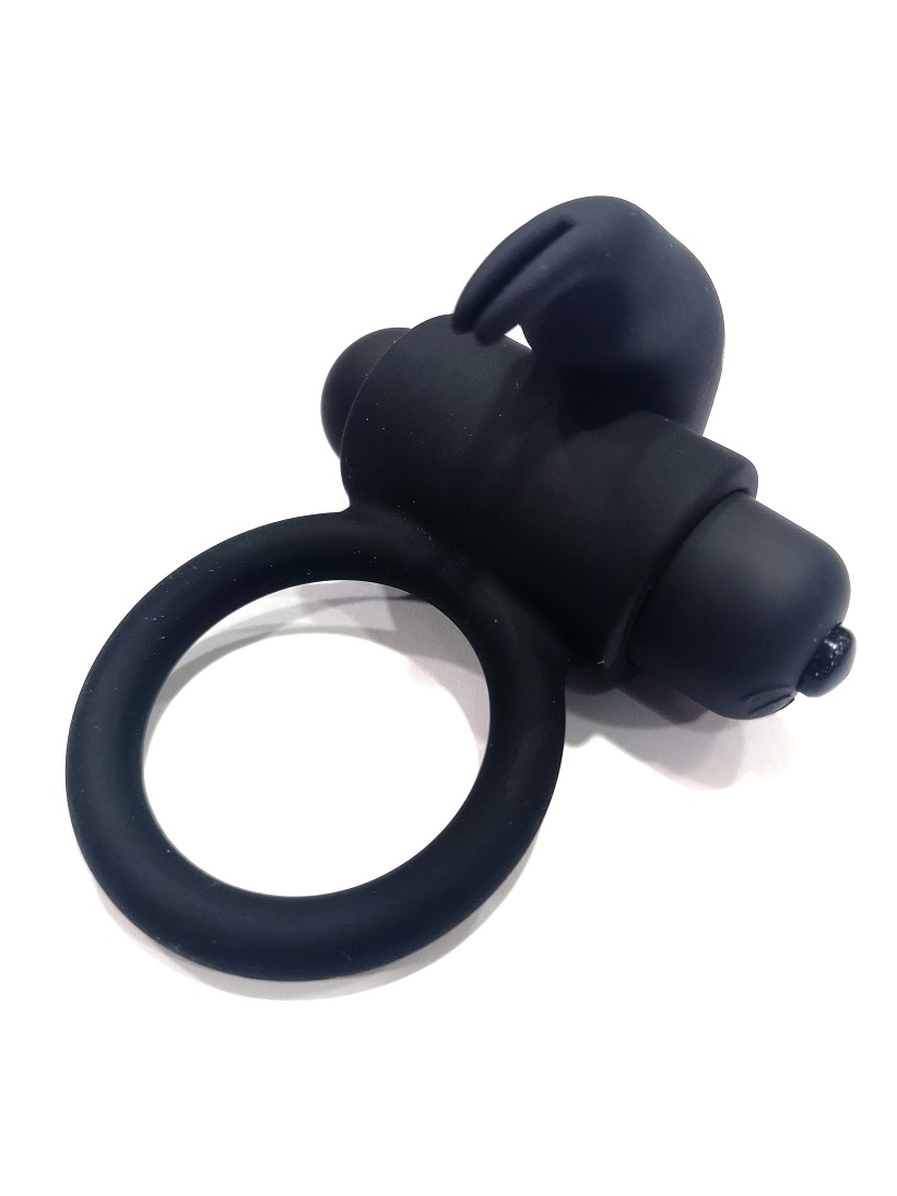 Love Hit Essentials E9 anello vibrante nero silicone