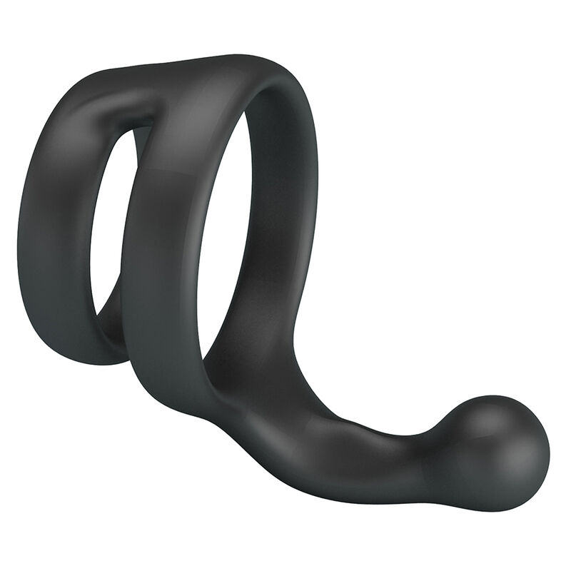 Crazy Bull Yancy anello fallico doppio nero in silicone