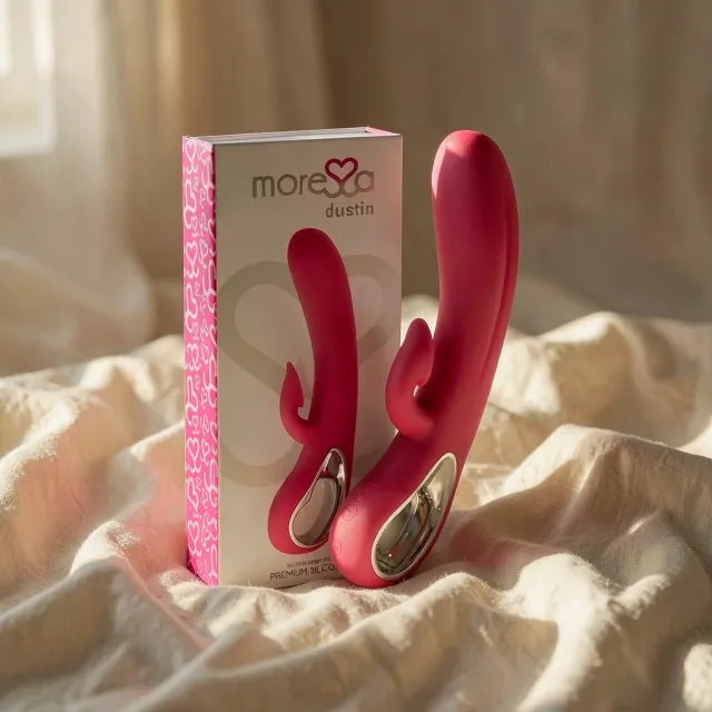 Moressa Dustin vibratore con aspirazione clitoridea doppio