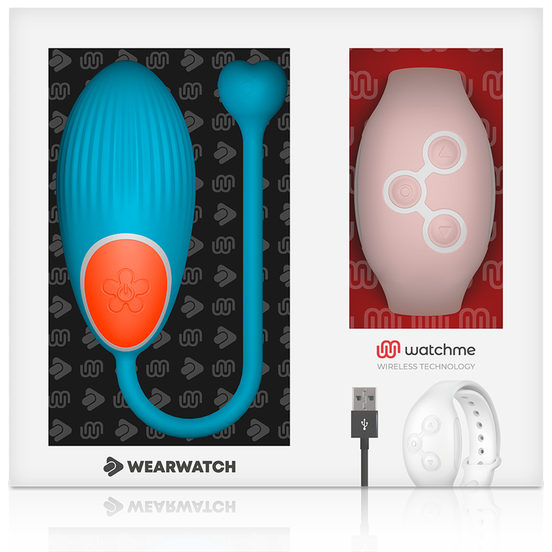 Wearwatch Egg ovetto vibrante blu rosa con orologio