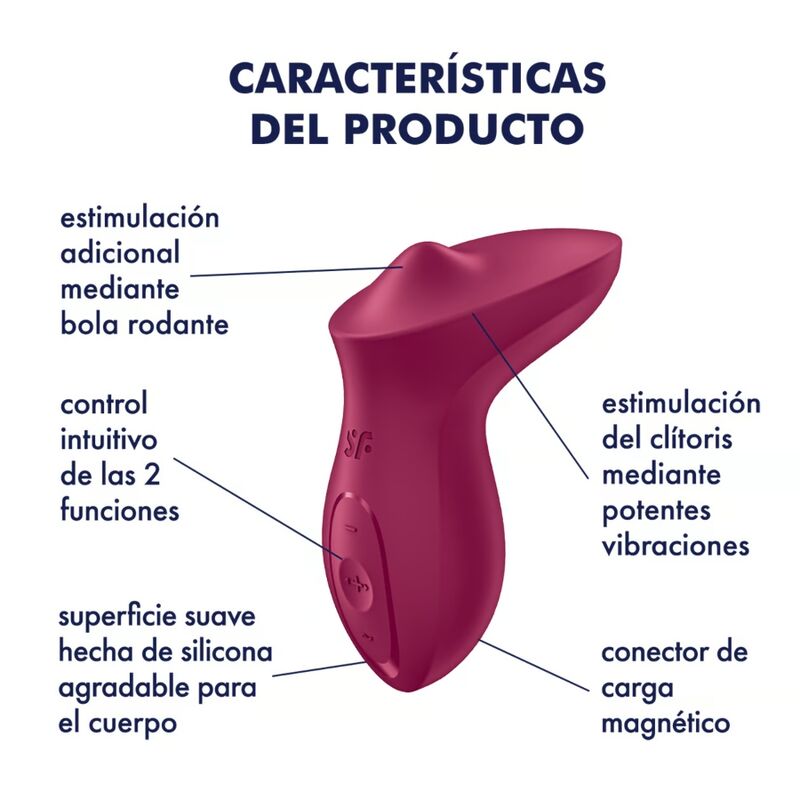 Satisfyer Exciterrr stimolatore clitoride fucsia rotante