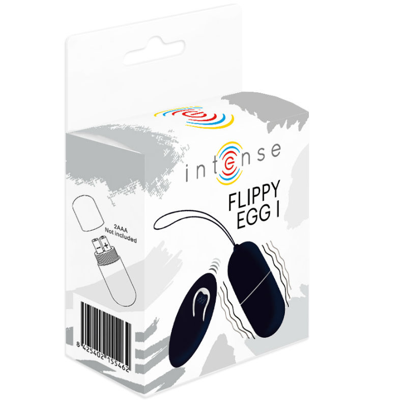 Intense Flippy Egg I Nero ovetto vibrante telecomando