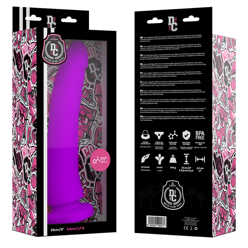 Delta Club Lilla 23 dildo in silicone lilla 23 cm