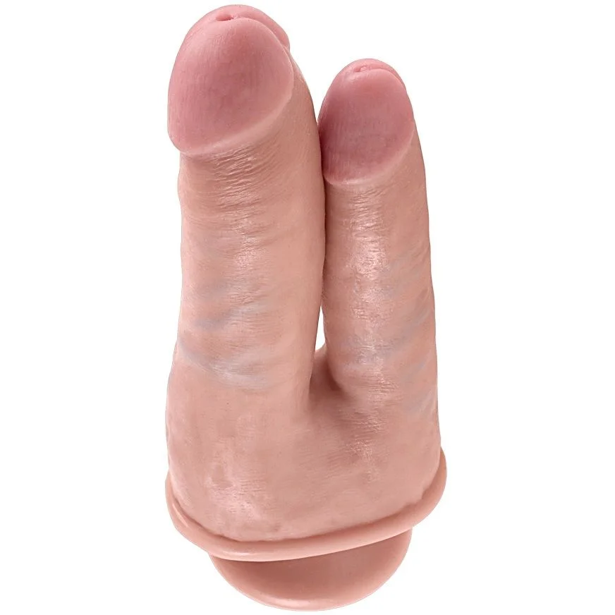 Pipedream King Cock doppio dildo carne con ventosa