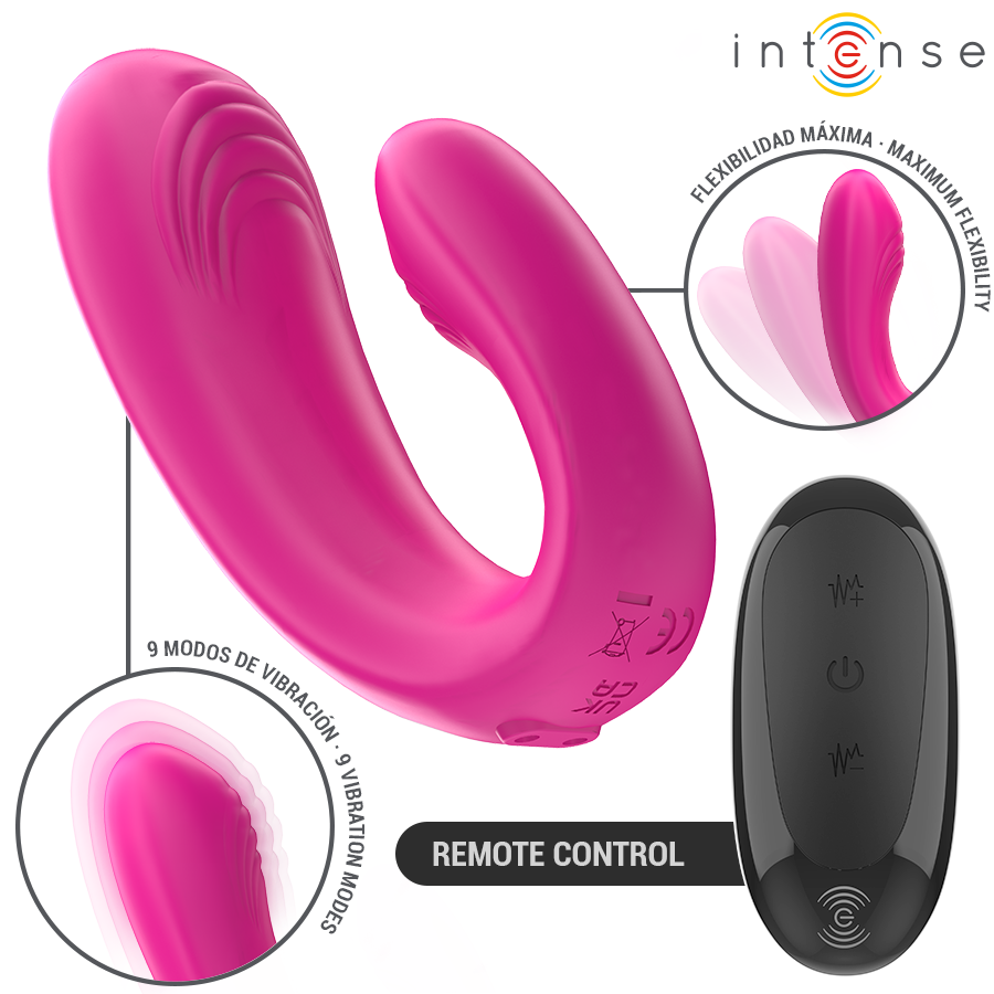Intense Janet doppio vibratore coppia rosa 10,2 cm