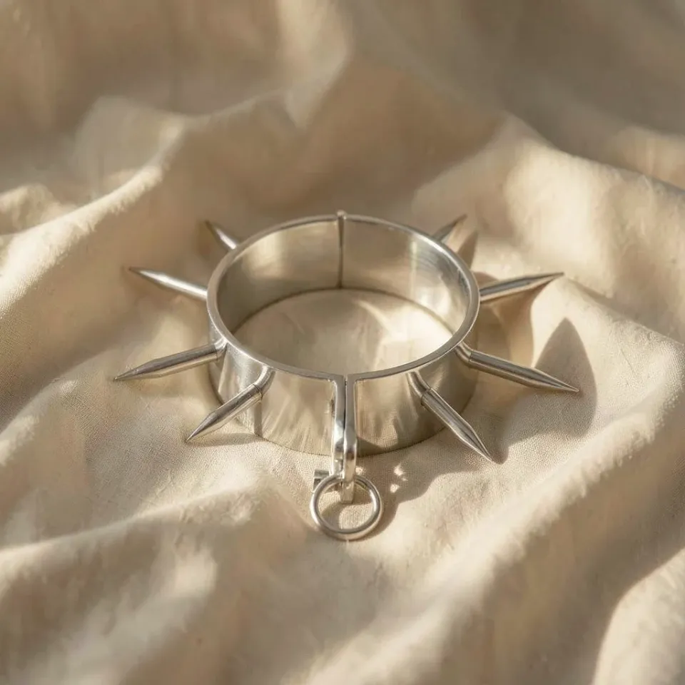 Metal Hard Collare con Punte acciaio 13,5 cm