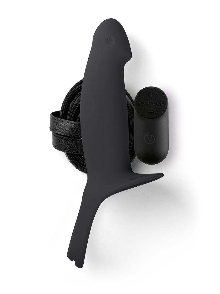 Virgite Love Hit H3 strap-on cavo vibrante nero taglia S