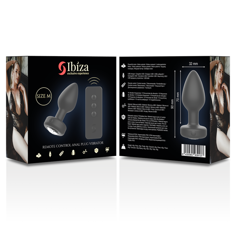 Ibiza plug anale vibrante telecomando taglia M
