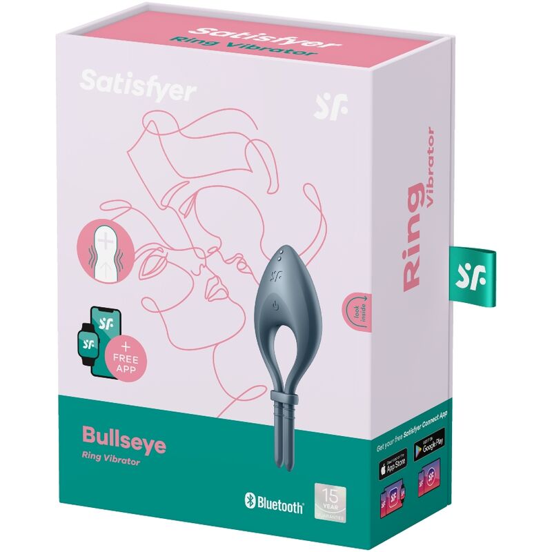 Satisfyer Bullseye anello vibrante regolabile grigio