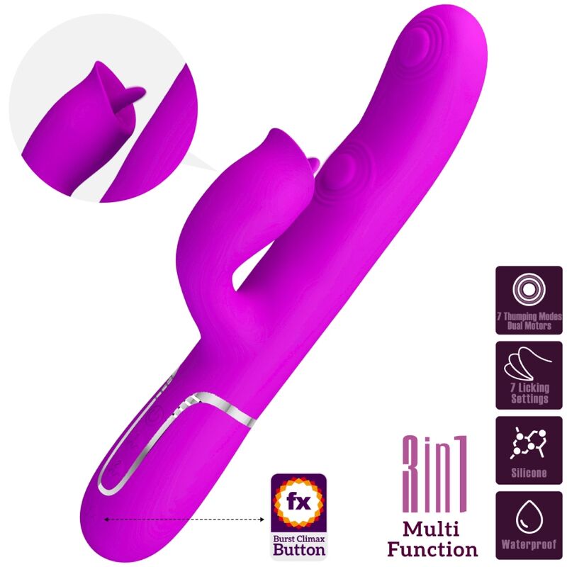 Pretty Love Rabbit Licking vibratore rabbit fucsia licking