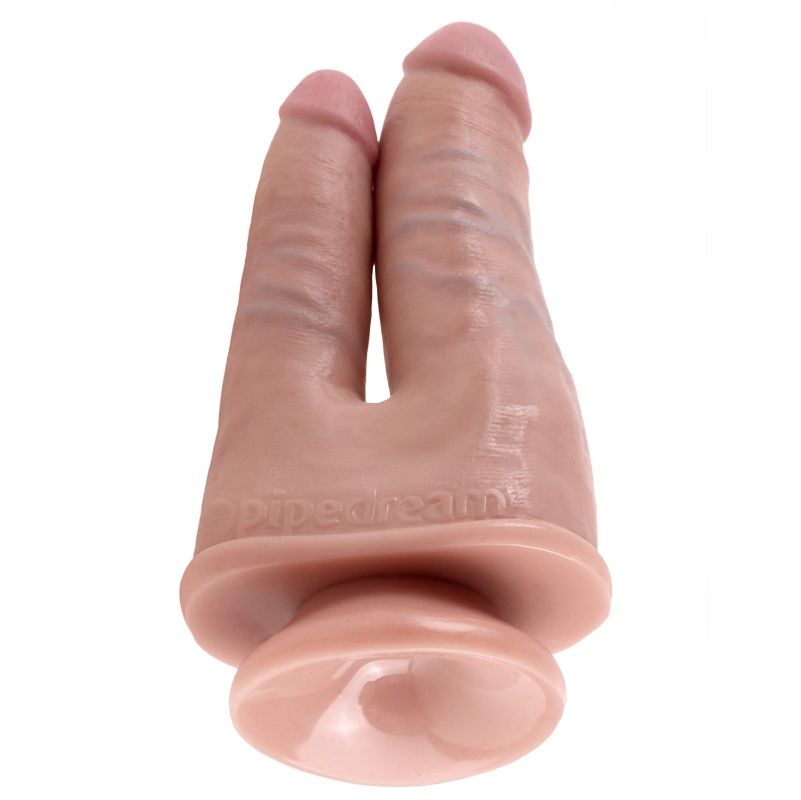 Pipedream King Cock doppio dildo carne con ventosa
