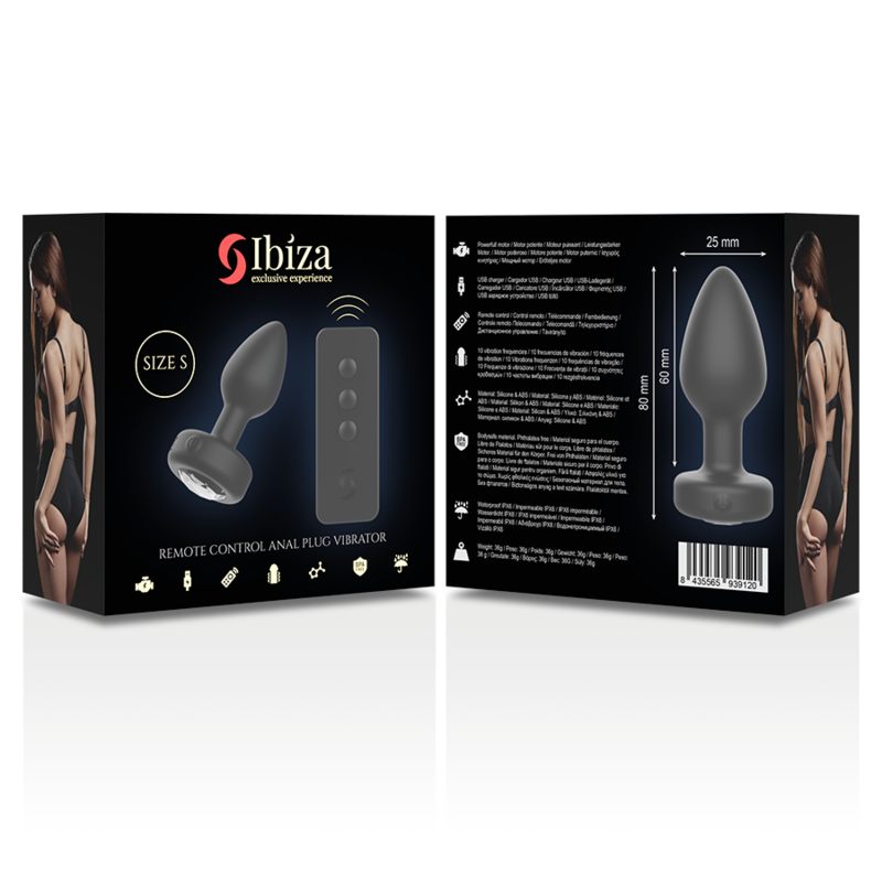 Ibiza Plug con Telecomando plug anale S 10 vibrazioni