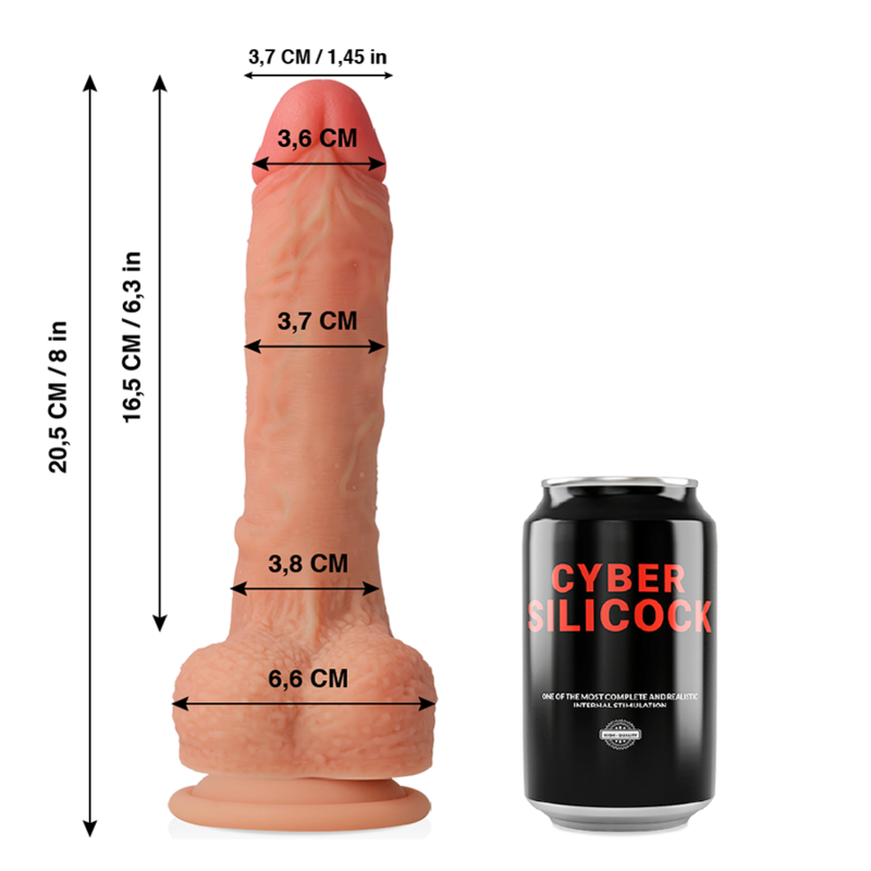 Cybersilicock Connor dildo realistico silicone 20,5 cm