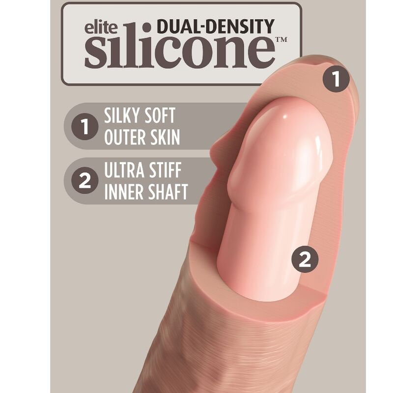 Pipedream King Cock Elite 23 cm dildo silicone naturale