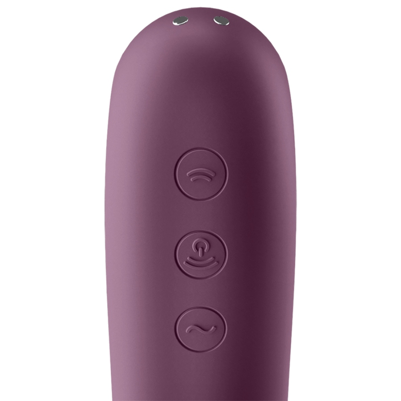 Satisfyer Dual Kiss stimolatore clitoride rosso vino