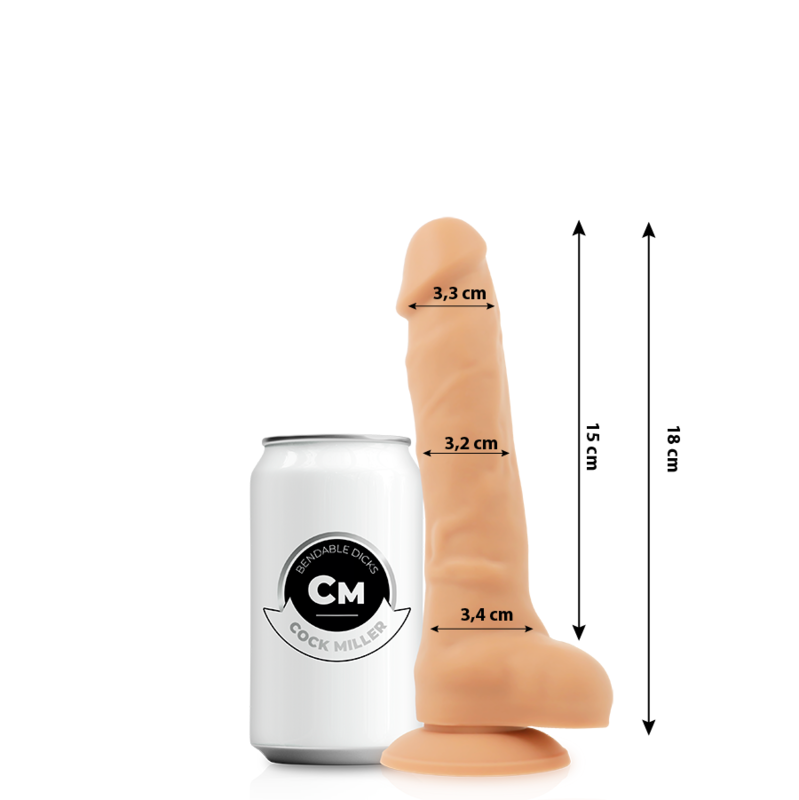 CockMiller Cocksil dildo realistico flesh 18 cm articolabile