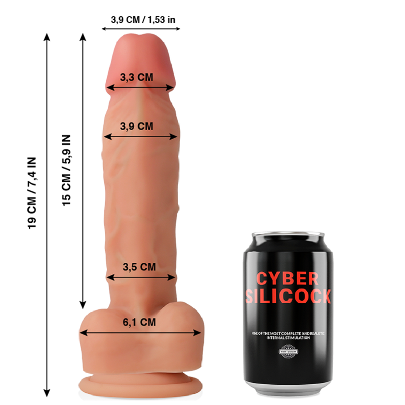 Cybersilicock Oliver dildo realistico 19 cm ventosa