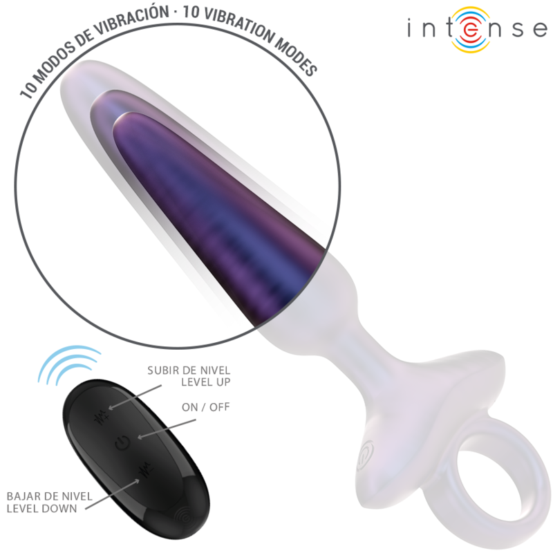 Intense Marlon plug vibrante in silicone con telecomando