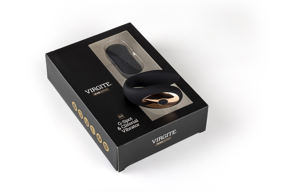 Love Hit by Virgite E12 Essentials vibratore coppia nero telecomando