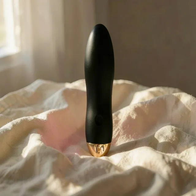 Dolce Vita Quattro Nero vibratore silenzioso nero 13 cm