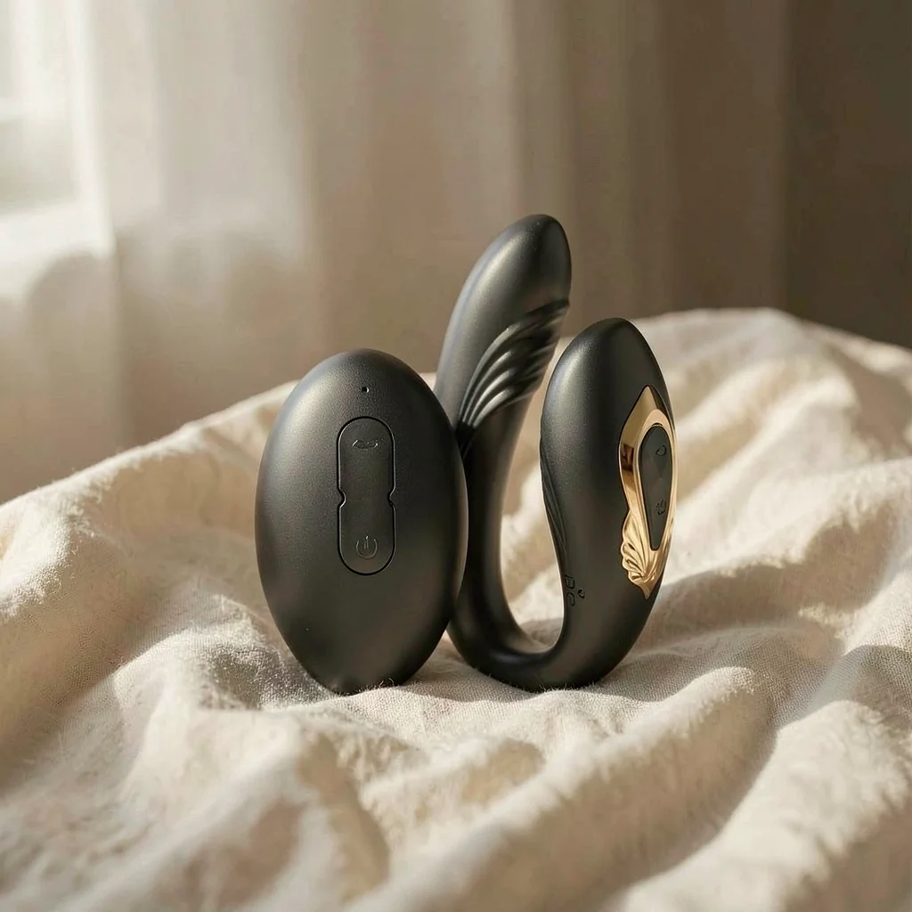 Ibiza Double Pleasure Wave vibratore coppia rotazione telecomando