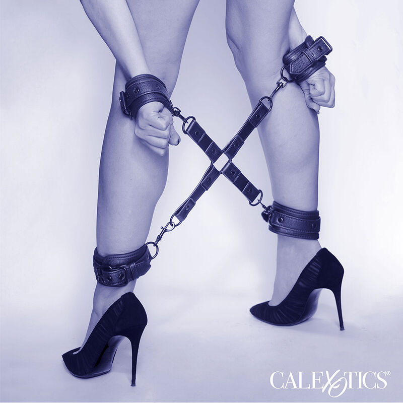 CalExotics Nocturnal Hog Tie set bondage 4 polsini nero