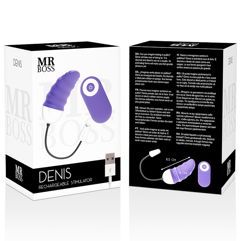 Mr Boss Denis Vibratore con Telecomando 15 m Lilla