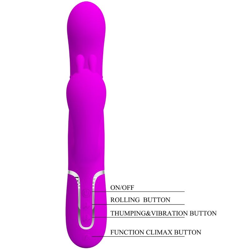 Pretty Love Cammy vibratore rabbit triplo silicone
