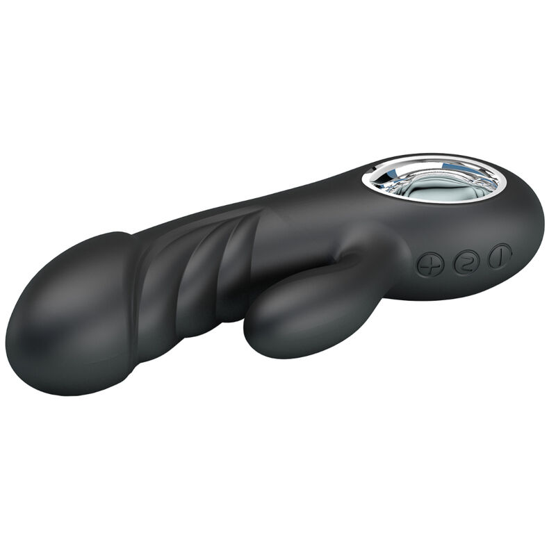 Pretty Love Ansel vibratore rabbit nero silicone