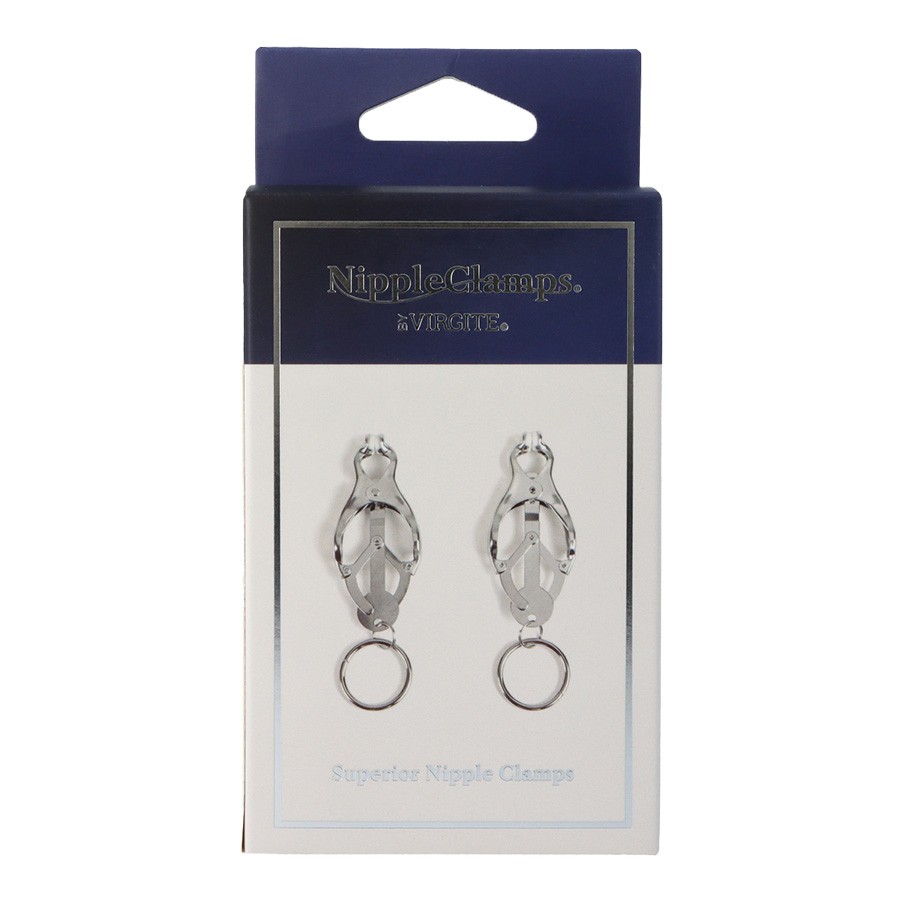 Love Hit by Virgite Mod. 6 pinze per capezzoli set 2 pezzi eleganti