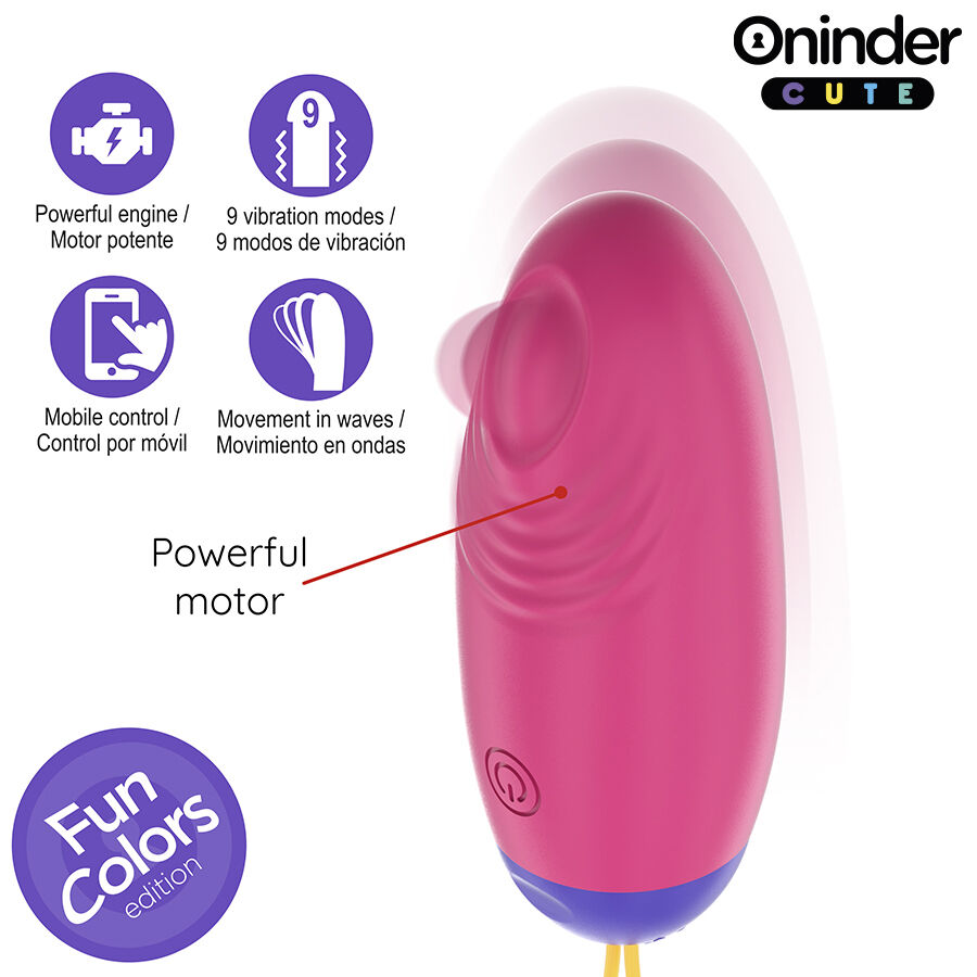 ONINDER Cute stimolatore coppia con app 9 vibrazioni