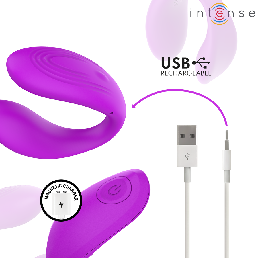 Frutille Nora Viola vibratore coppia a U viola 10 vibrazioni